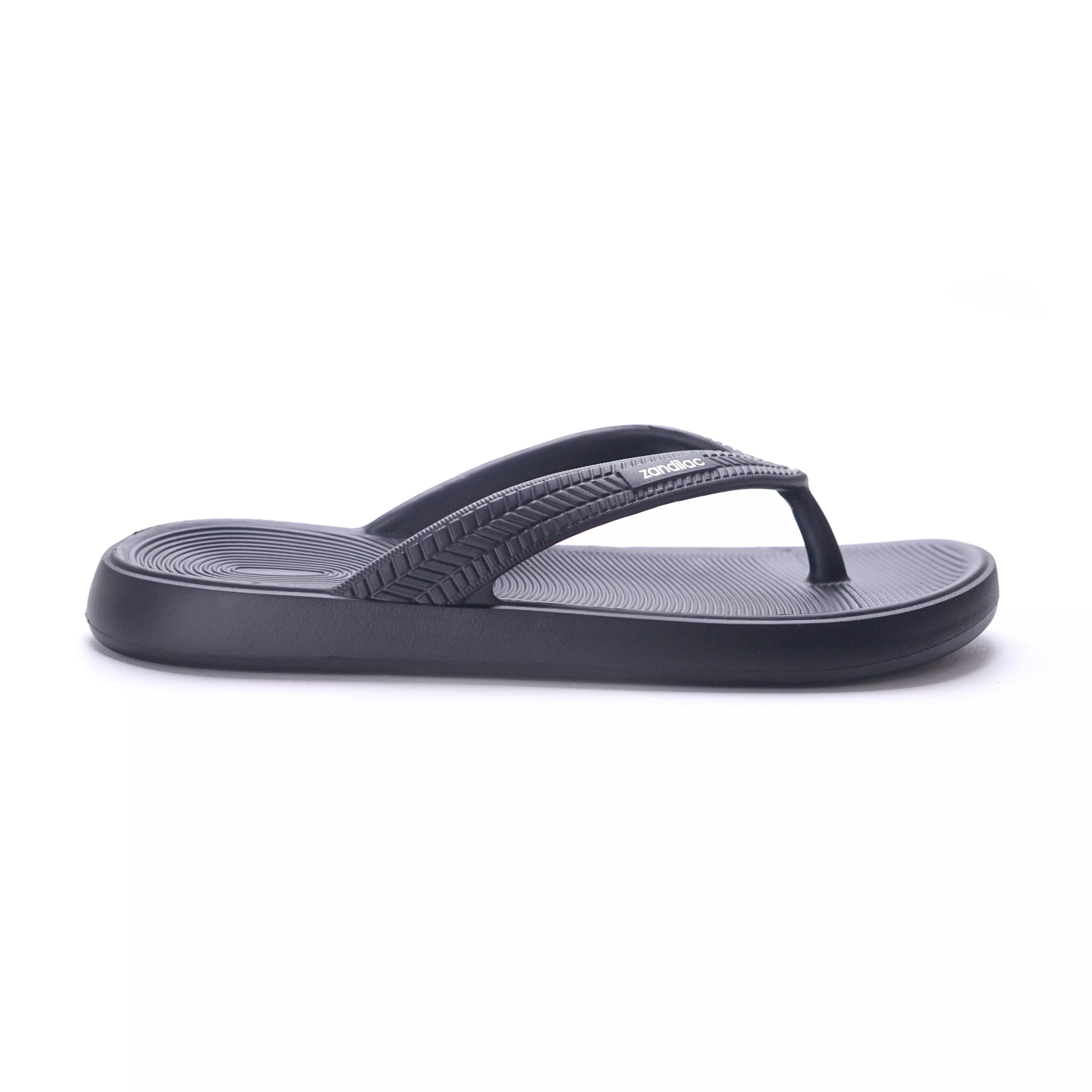 ZANDILAC - SANDAL LAKI DEWASA CH112174LD jepit full karet - HITAM