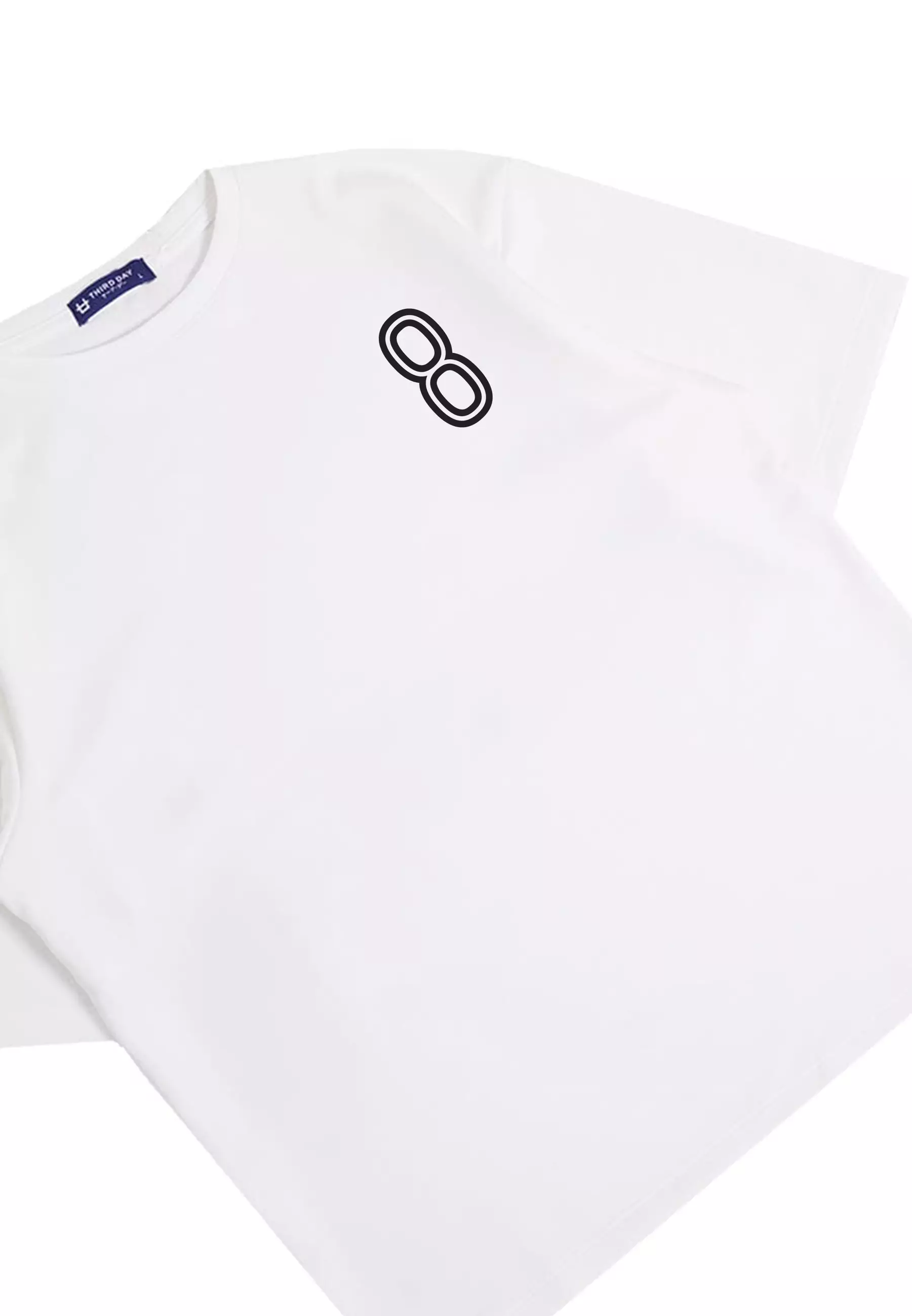 MTQ49 kaos oversize bahan tebal putih scuba pria distro 8 white putih