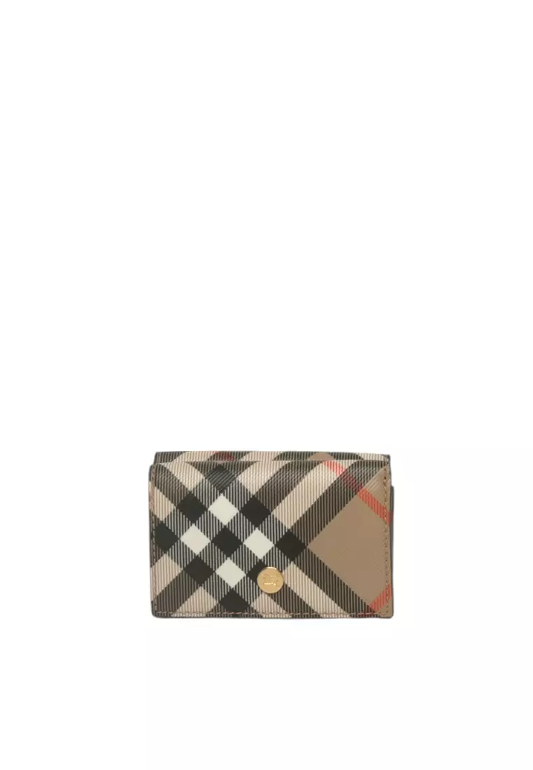 Logo Burberry Mens Wallet Discount BURBERRY Check Slim Bifold Wallet