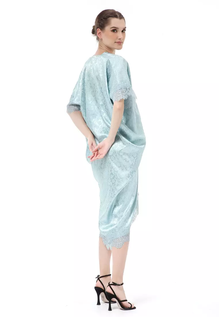 Rachel Dress Wanita Long Kaftan Traditional Motive Material Jaguar ORIGINAL - Wardah