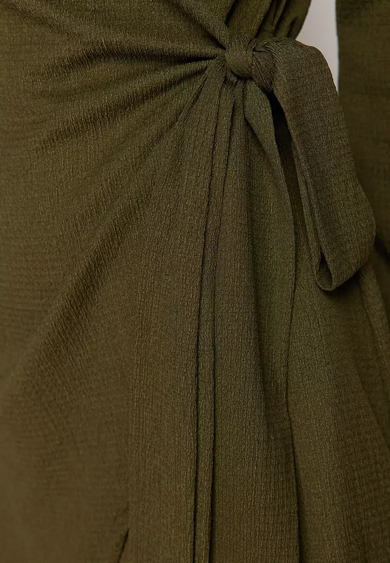 Woven Tie Mini Beach Dress