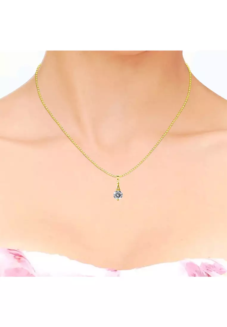Paris Pendant YG - Kalung Crystal Swarovski® by Her Jewellery