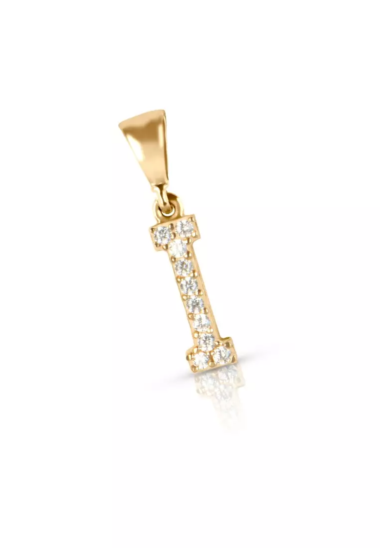 Pave Mini I Pavé Pendant 14k Gold