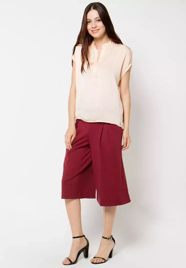 Chanira Arlene Silk Blouse-Baby Pink