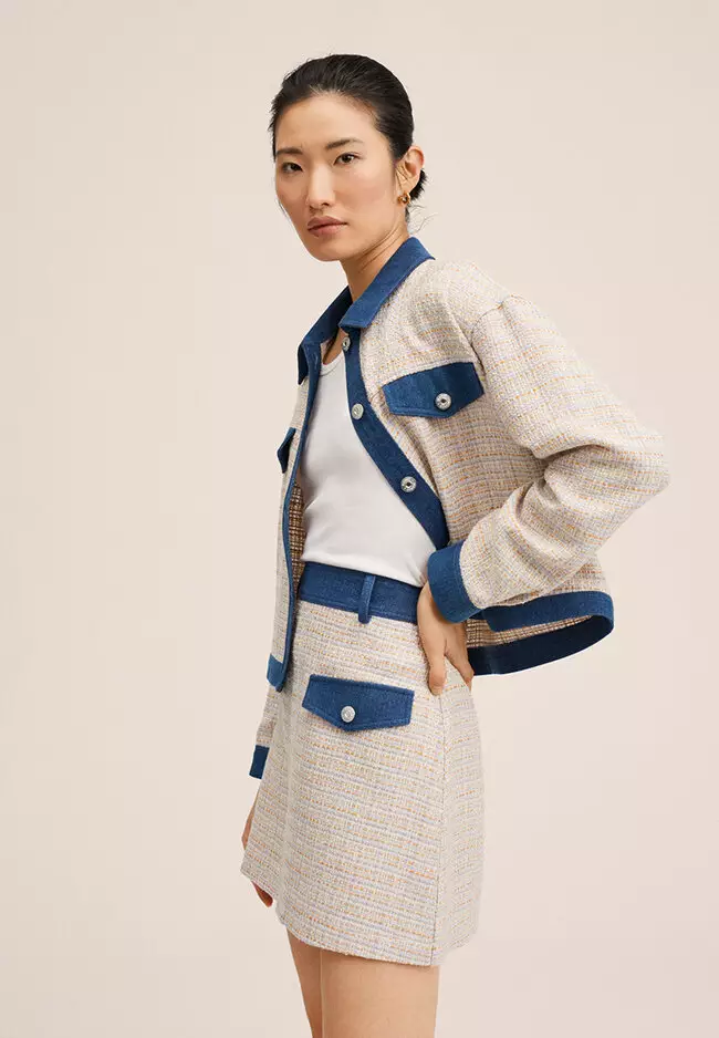 Check Tweed Skirt