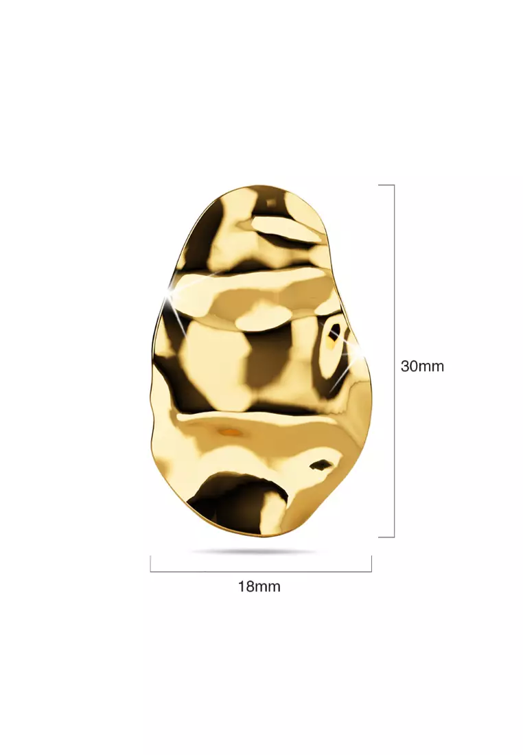 Textured Stud Earrings in Gold