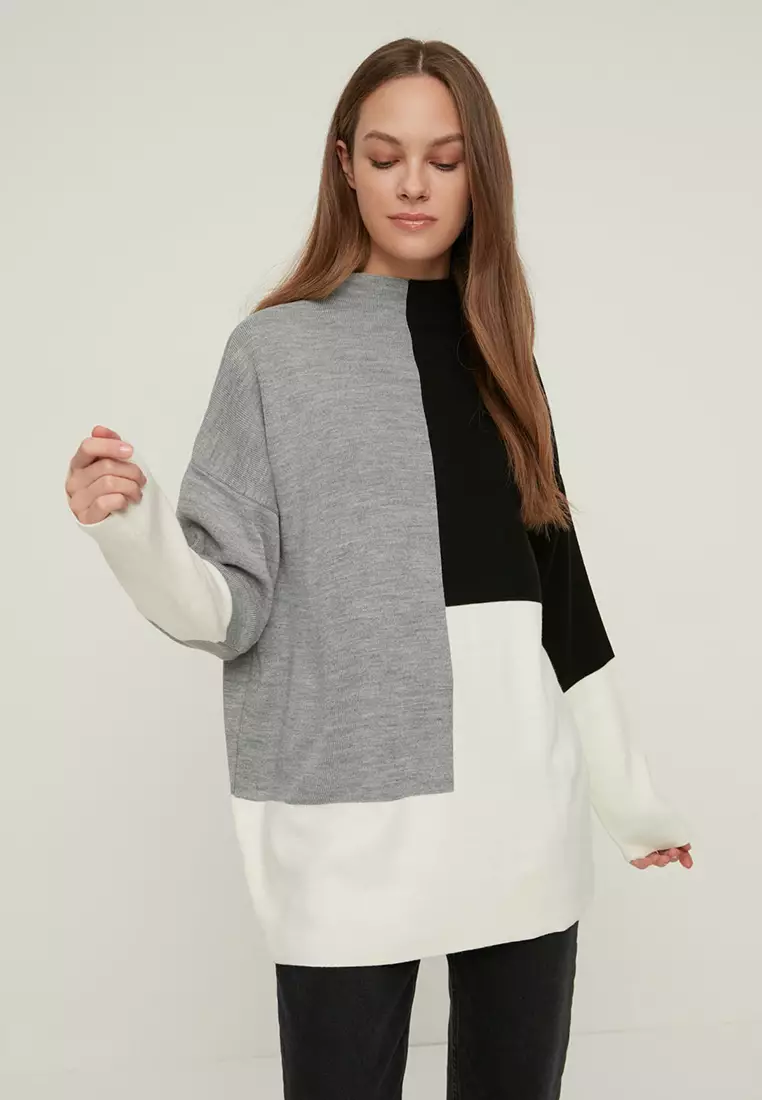 Colour Block Knitted Sweater