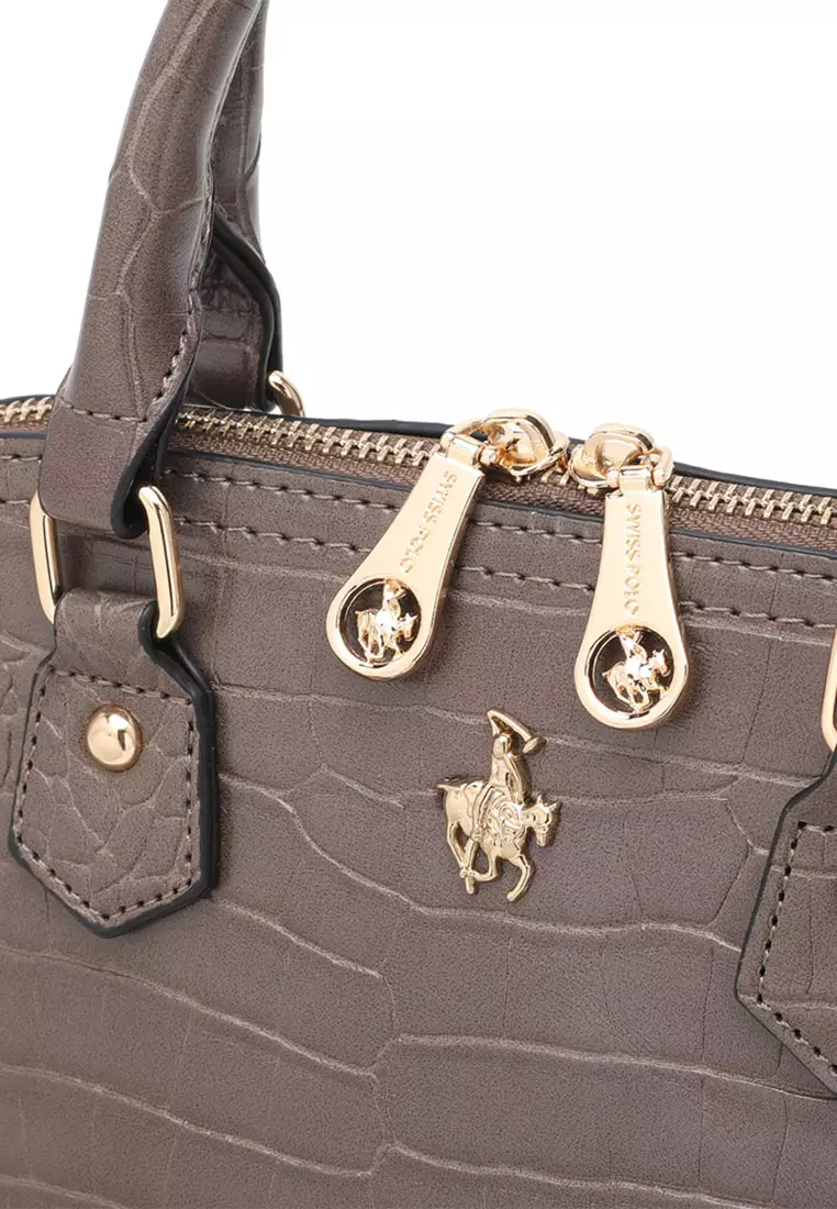 Women's Top Handle Bag / Sling Bag / Crossbody Bag - Grey