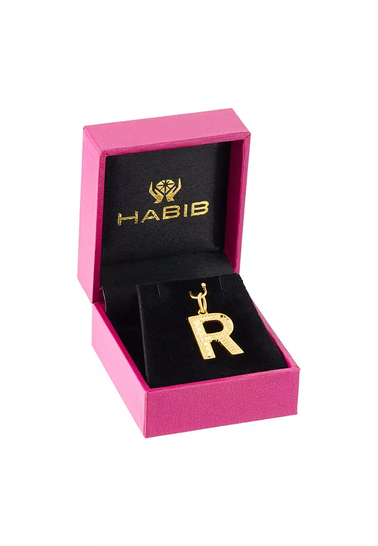 HABIB 999/24K Yellow Gold Alphabet Pendant 9GP01781225(R)