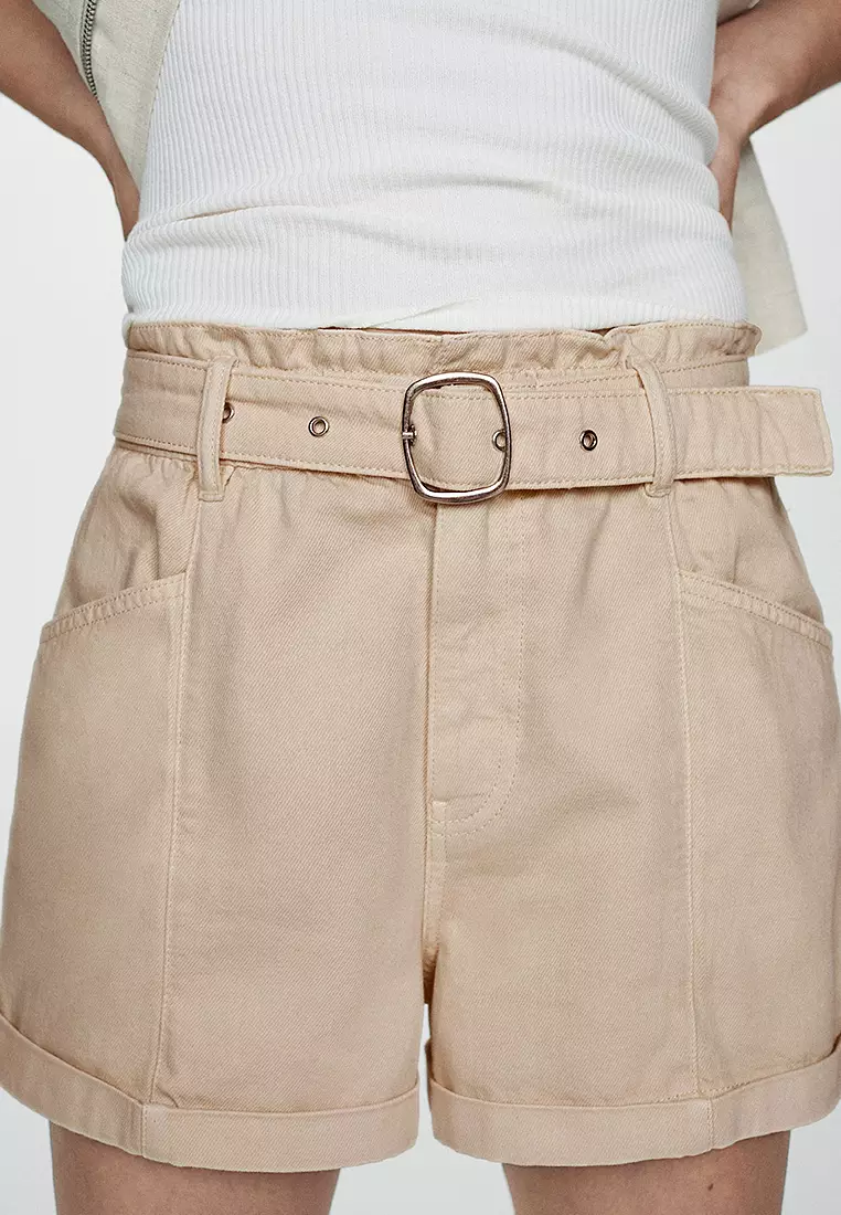 Denim Shorts with Belt