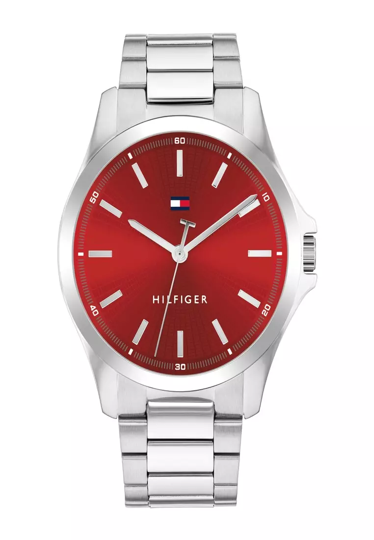 Buy Tommy Hilfiger Watches Men's Stainless Steel Bracelet Red