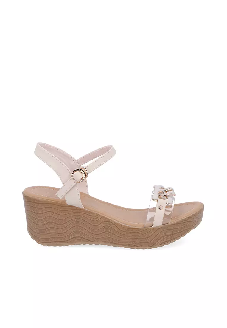 Discount on Carlo Rino  shoes - SKU: Nude Tahlia Wedge Sandals