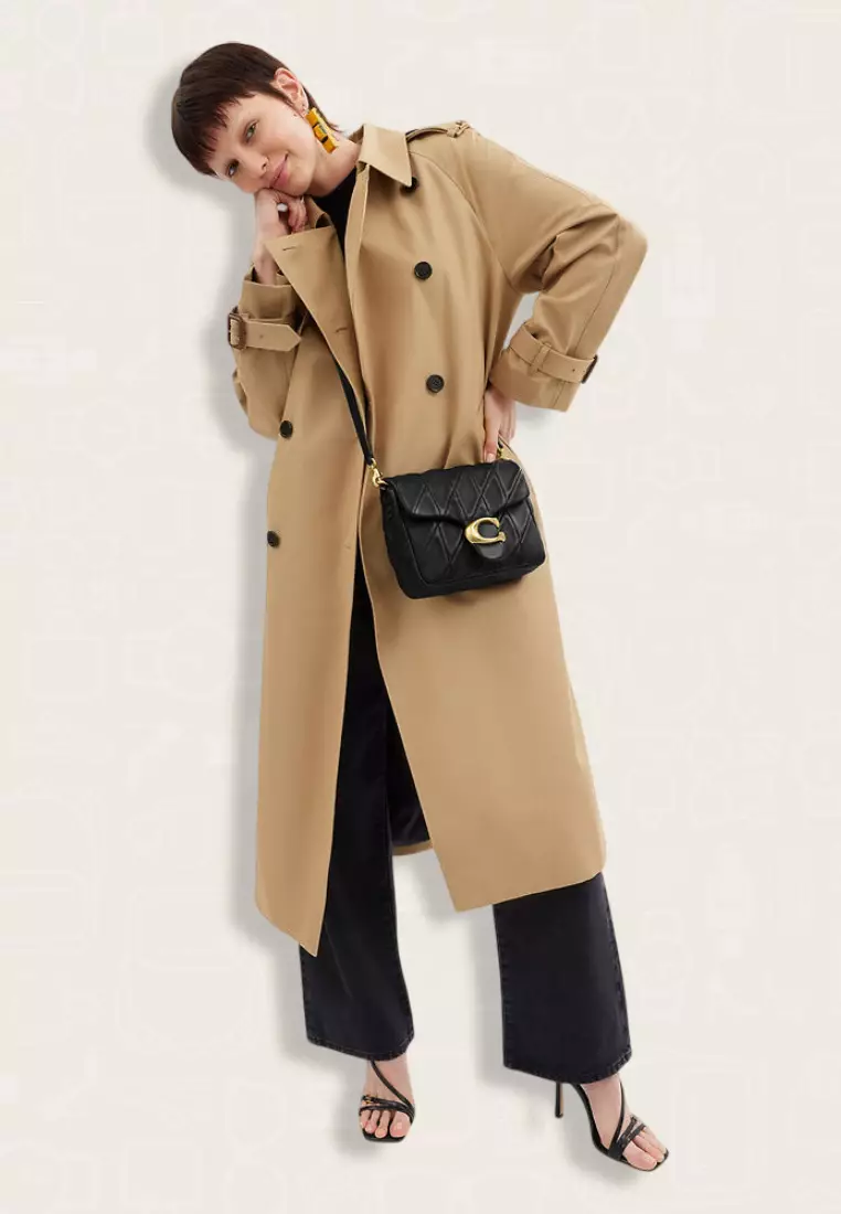 Coach Times Square Tabby Shoulder Bag With Quilting Black