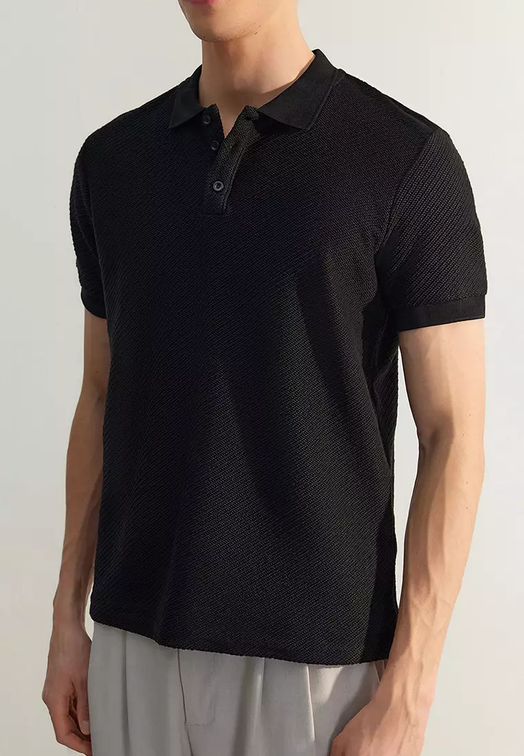 L.E Textured Polo Shirt