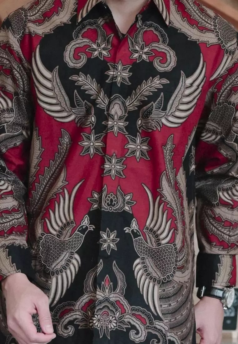 kemeja batik pria lengan panjang BATU RADEN D676