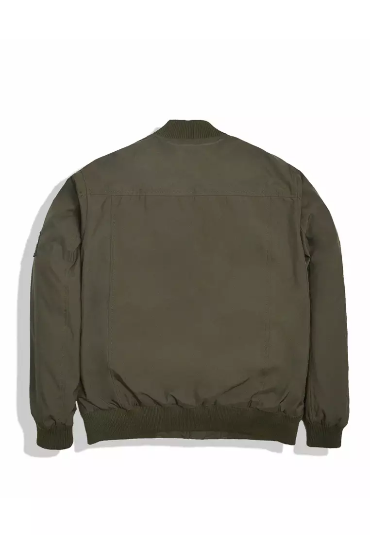 Pebble Kappa Utility Bomber Olive Jacket