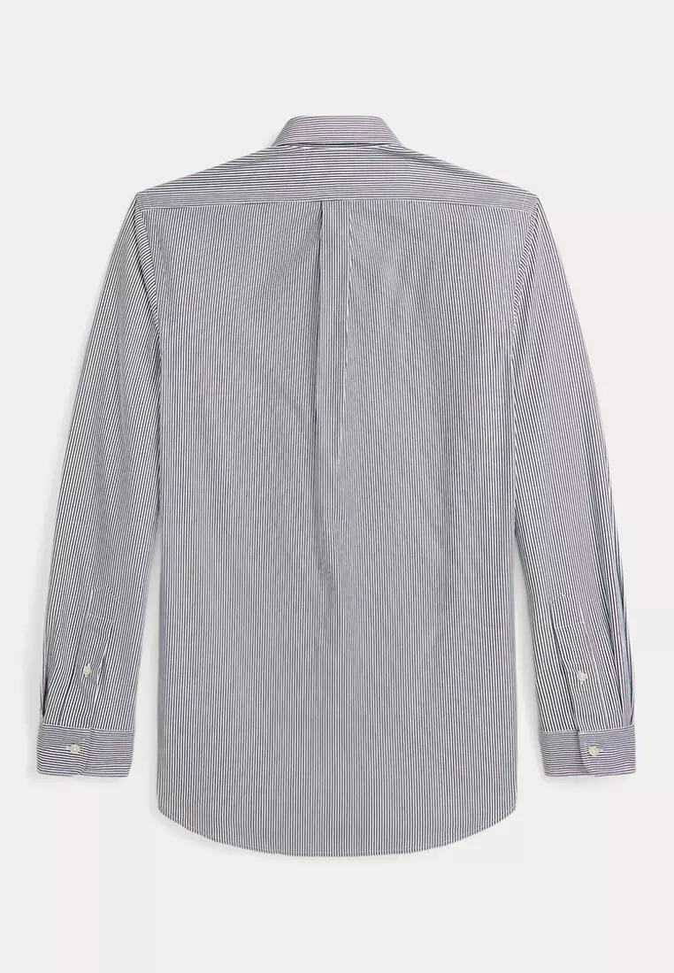 Slim Fit Stretch Poplin Long Sleeve Shirt