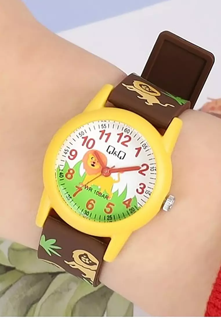 Watch By Citizen V22A-019VY Kids Analog Watch with Brown Resin Strap