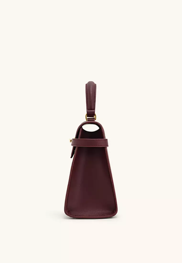Elise Large Top Handle Bag - Claret