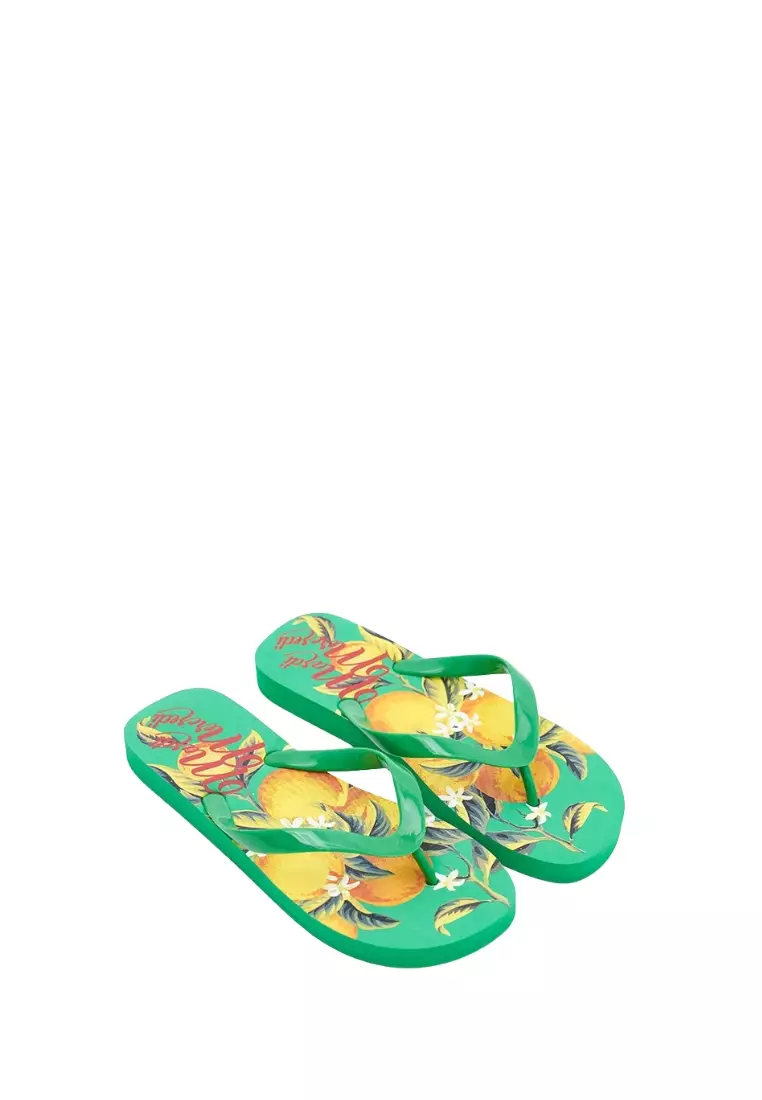 Flip Flops - Orange Green
