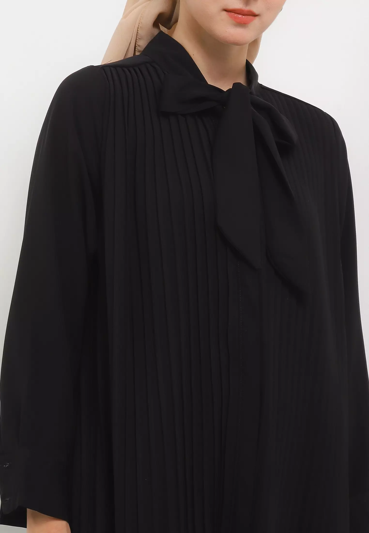 MFMW Maisara Dress Gamis Plisket Jetblack