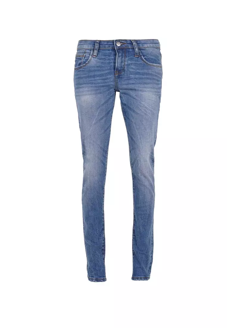 3Second Women's Long Skinny Jeans Wash Denim Shawty 011124