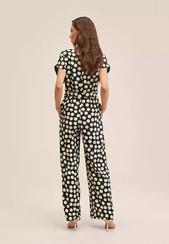 Polka-Dot Print Jumpsuit