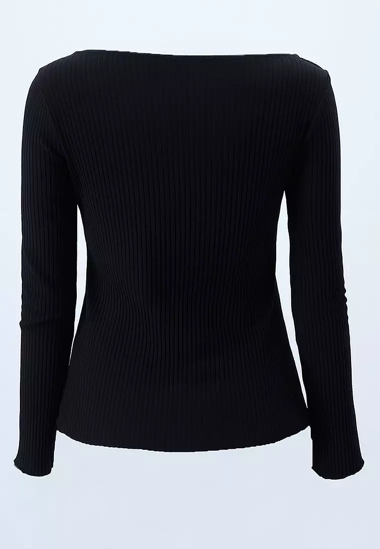 V-Neck Ruffle Front Blouse