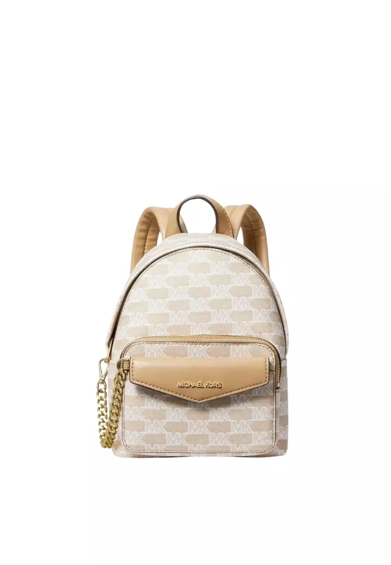 Michael kors backpack beige hot sale