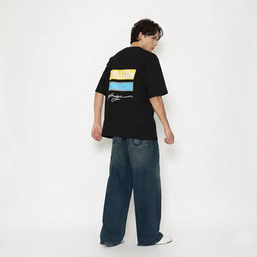 Dragon Kaos Lengan Pendek Pria Dragon Fly Oversize Planet Surf