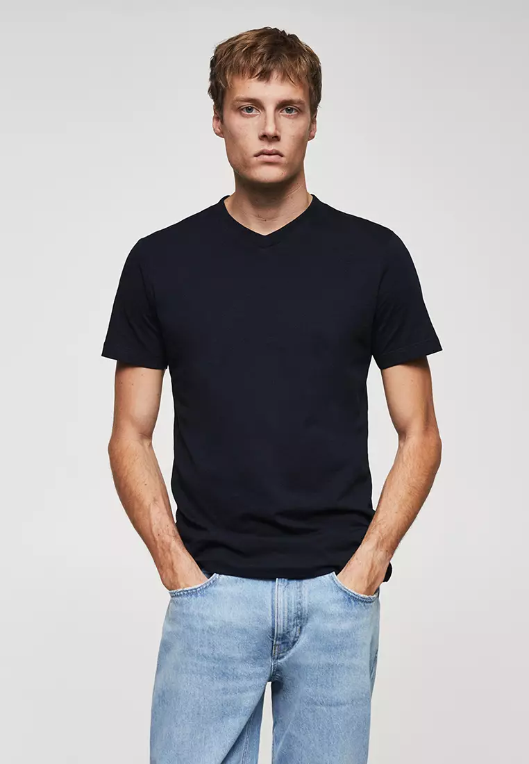 V neck t shirts for men online clearance shopping