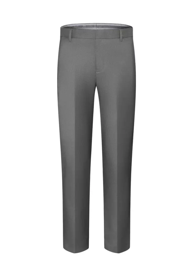 Teflon Smart Fit Twill Suit Pants with Elastic Waist Band