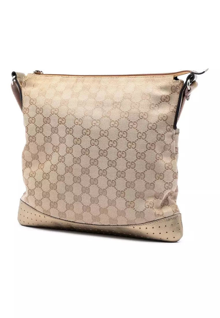 Pre-Loved Gucci Gg Canvas Web Crossbody
