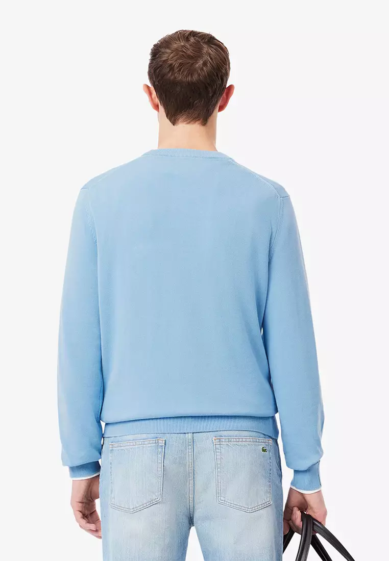 Monochrome Crew Neck Cotton Sweater