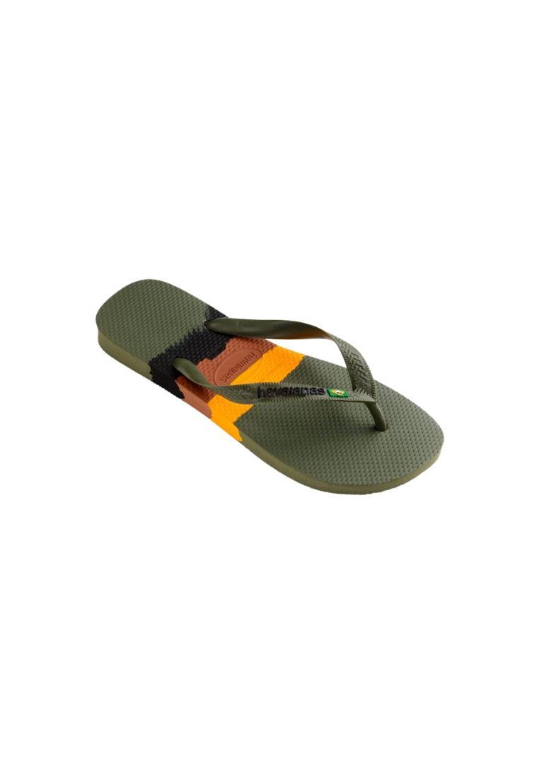 Unisex Brasil Tech Flip Flops - Green