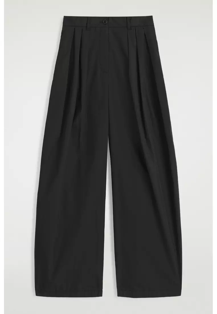 Buy COS PLEATED COTTON WIDE-LEG TROUSERS 2026 Online | ZALORA