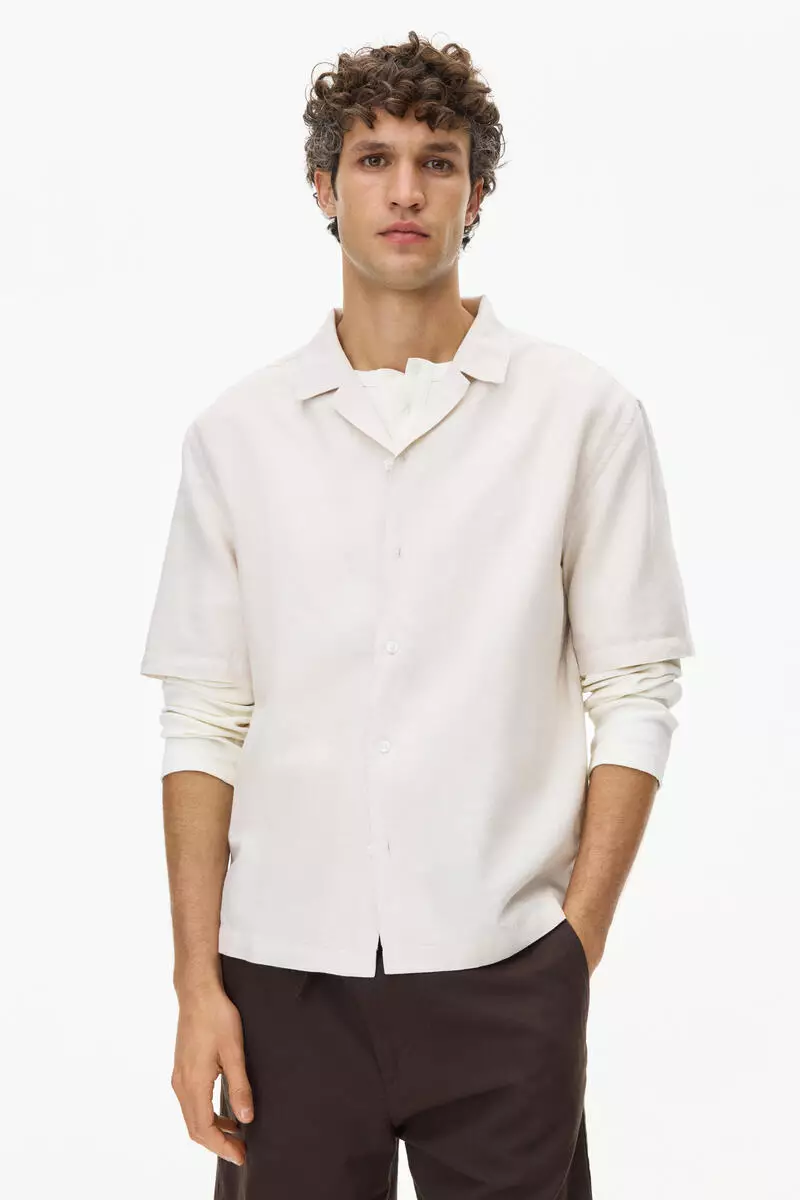 Relaxed Fit Linen-blend resort shirt
