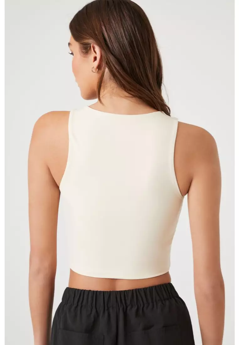 White tank crop top forever 21 store