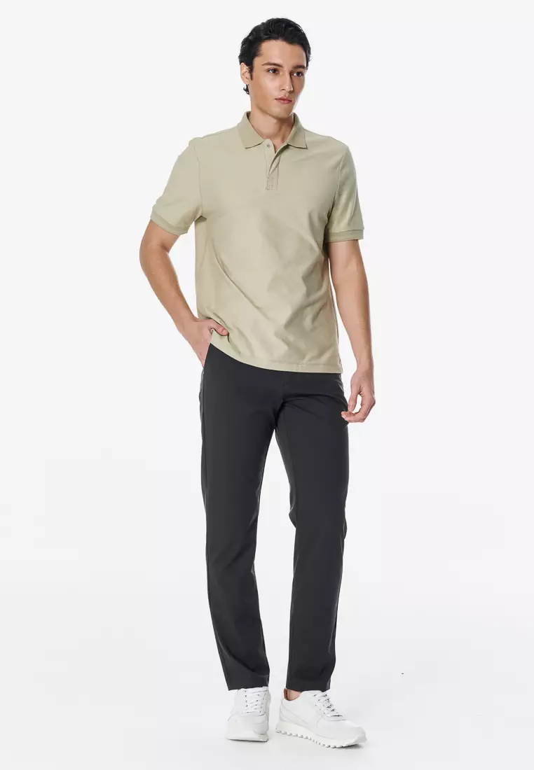 Ink Grey Slim Fit High Stretch Trousers