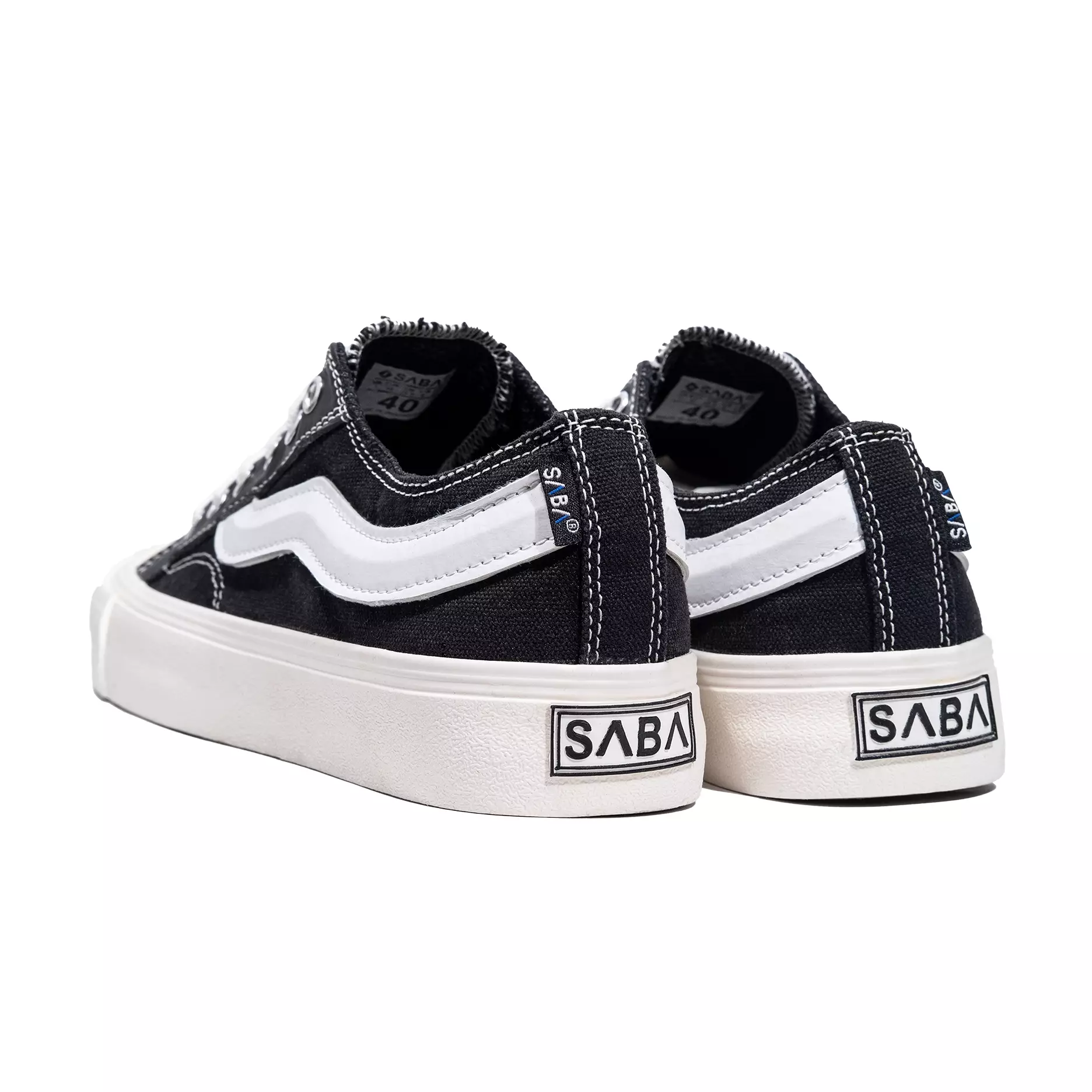 SABA Veloz Fat Black White - Velcro Sepatu Sneakers Casual Pria Wanita Original 100% VLZ 01