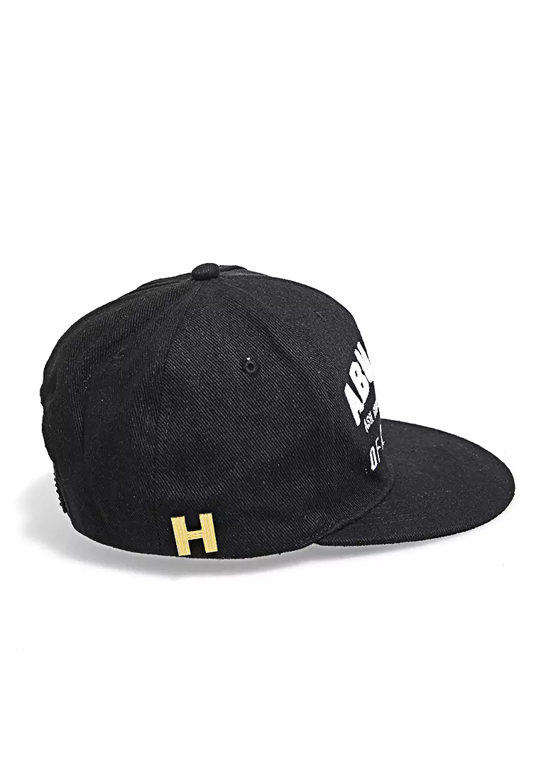 Bryan Aksesoris Fashion Topi Snapback Pria Bordir ABU BAKAR Material Rafel ORIGINAL - Black