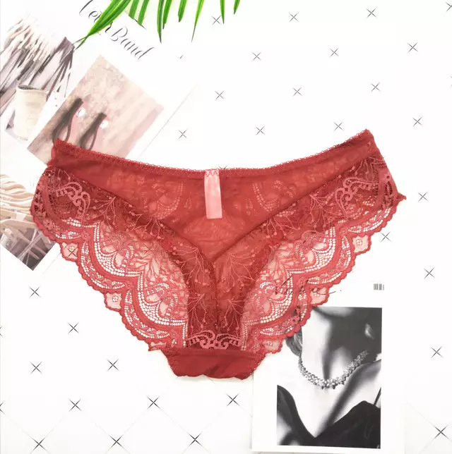 Lace Ultra-Thin See-Through Underwire Bra with Panty Set CA123109RD