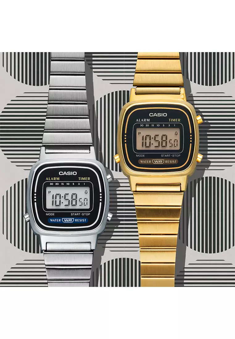 Casio - Jam Tangan Digital Wanita - Gold - Stainless Steel - LA670WGA-1D