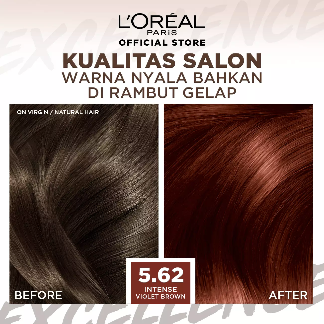 L'Orèal Paris Excellence Fashion Cat Rambut 5.62 Violet Brown
