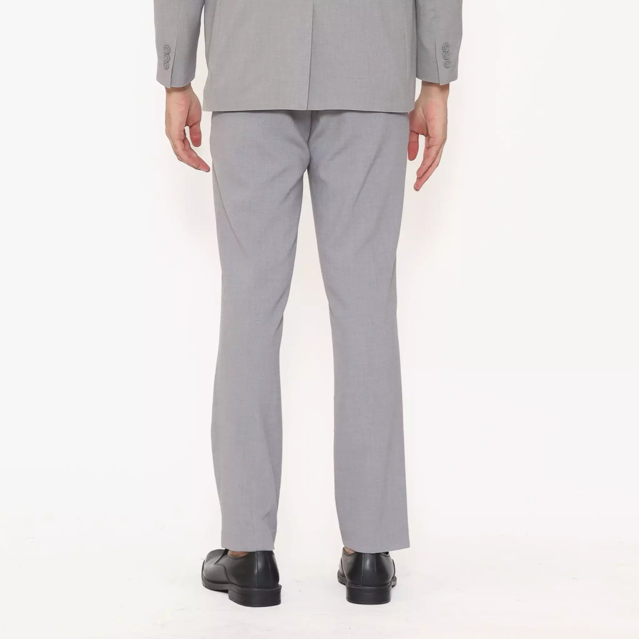 Lawell Celana Formal Pria Warna Light Grey | Polyester Viscose 4-Way Stretch | SAWTELLE	