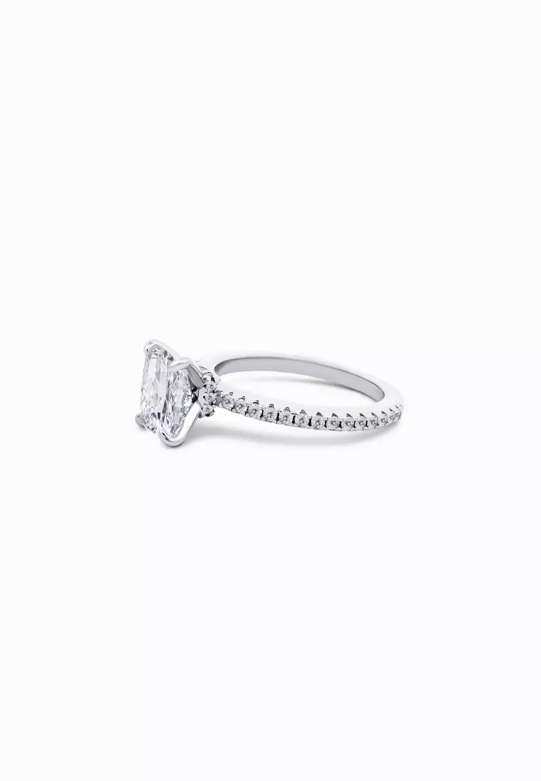 Vinstella Majestic Frost Diamond Ring - Rhodium Plated