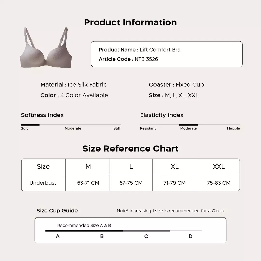 Nathalie 3D Cup Seamless Bra NTB 3526 - Putih
