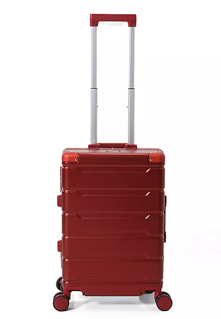 Barayev Koper Alumunium Frame Size 20 Inch Travel Bag Unisex TSA Lock Material Polycarbonate ORIGINAL - Red