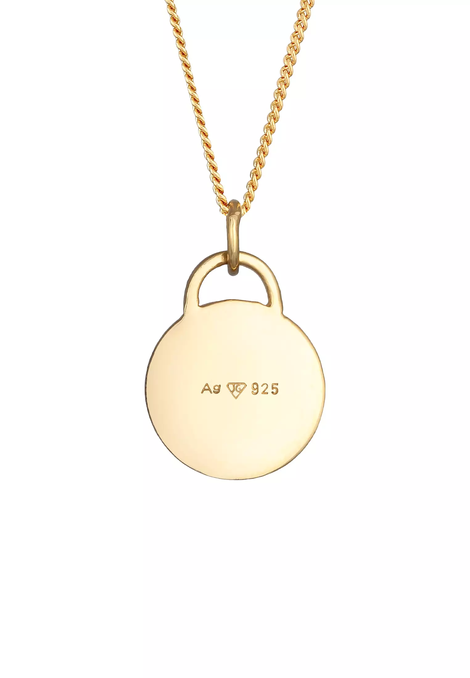 Necklace Yin & Yang Pendant Symbol Enamel Gold Plated