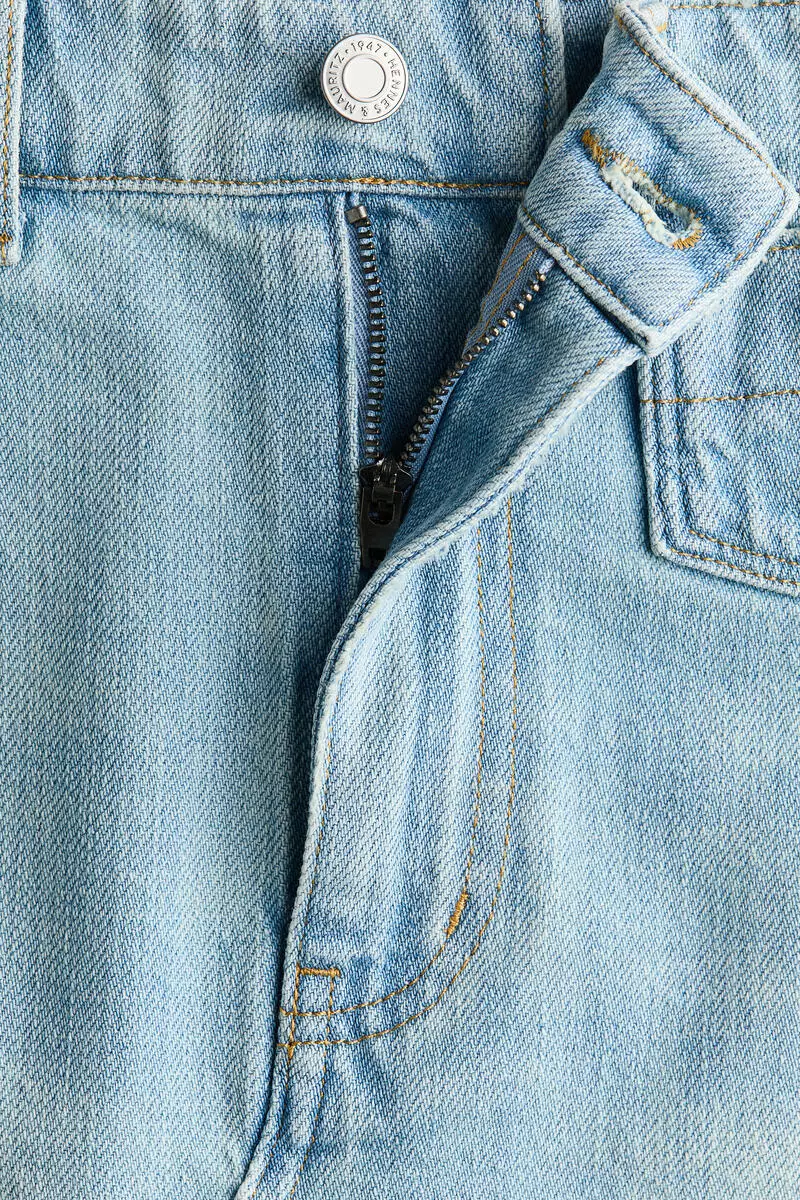 A-line denim skirt
